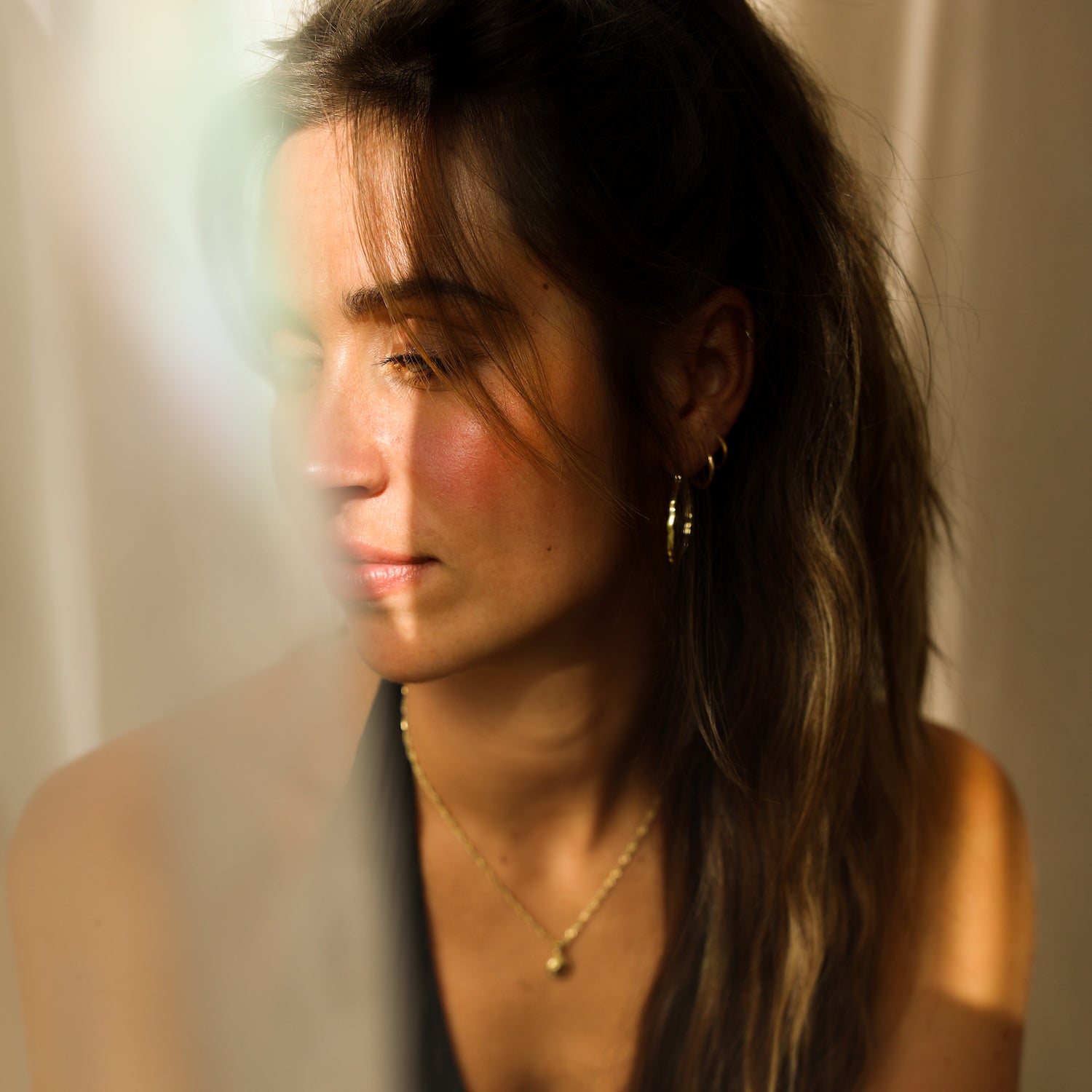 Dancing Hammered Hoops 30mm