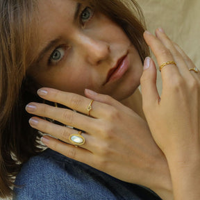 Maria Pearl Octagon ring